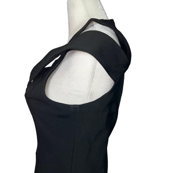 Gorgeous! Designer Yigal Azrouel Black Lace Panel Off Shoulder Dress Siz… - Picture 9 of 12